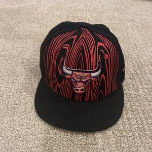 Chicago Bulls Black and Red Bulls Cap